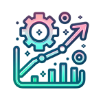 DALL_E_2023-10-18_12.35.03_-_Vector_icon_with_neon_gradient_contour_on_a_white_background_representing__Review___Optimize_._Envision_a_feedback_loop_or_a_rising_graph_with_futuris-removebg-preview
